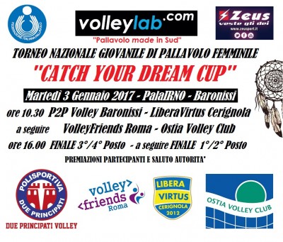 “Catch your dream”: il 3 gennaio, a Baronissi, triangolare di pallavolo giovanile 